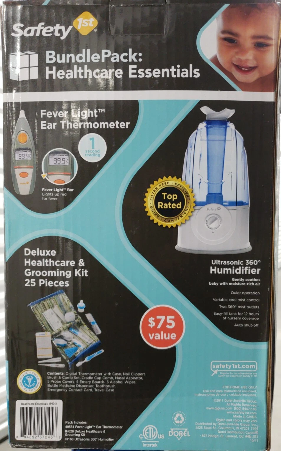 Safety 1st BundlePack, Healthcare Essentials, Ear Thermometer, Humidifier, etc