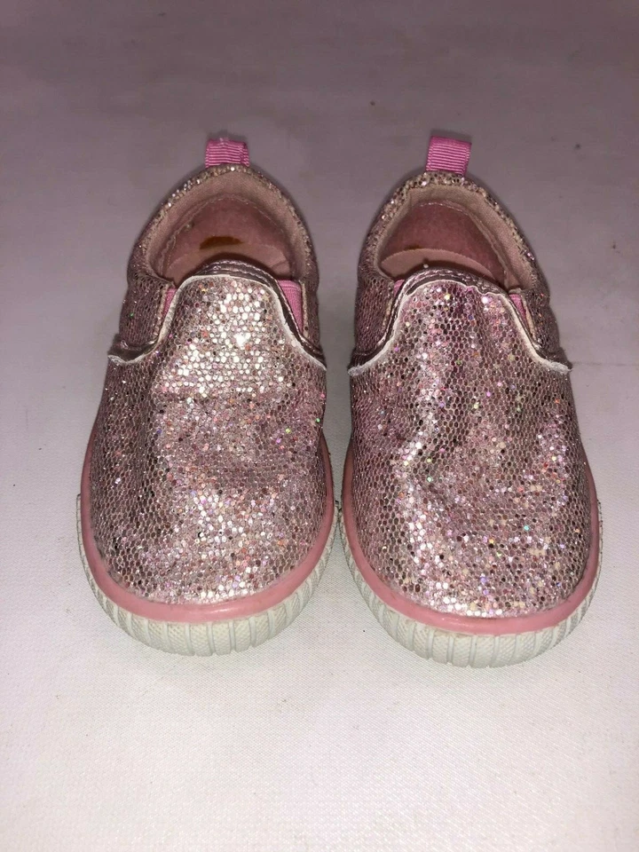 Flowers by Zoe Girls Spring Glitter Slip On Shoes Size 7 Toddler - Image 2 of 4