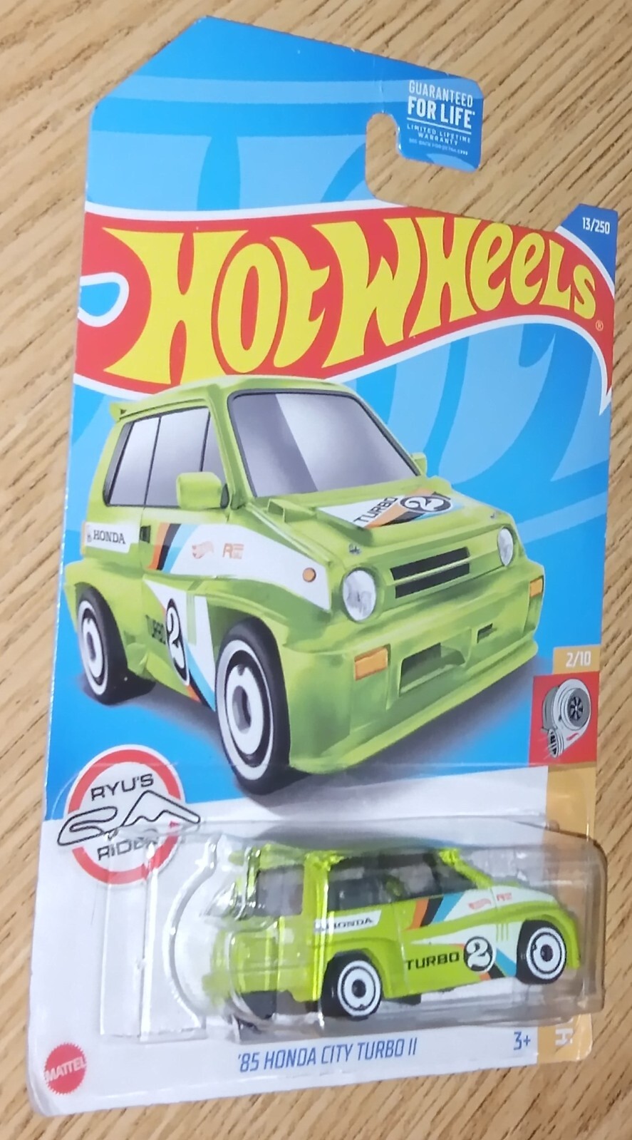 2022 HW 1985 Honda City Turbo II 13/250 HW Turbo 2/10 HCV25 Damaged Card