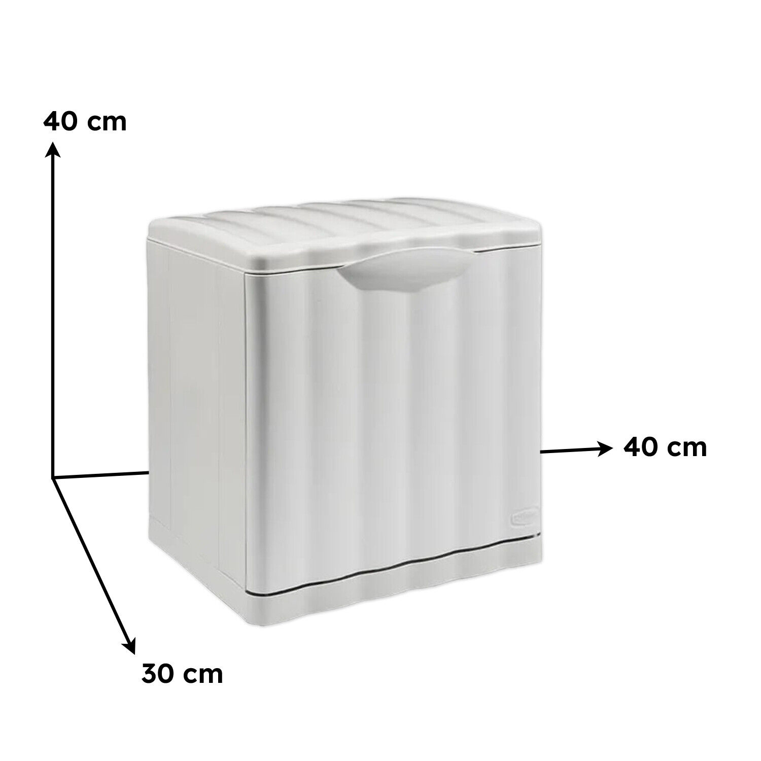 3 bidoni per pattumiera da 20 litri di capacità, impilabili, di colore  bianco, adatti per la raccolta differenziata di vetro, carta e plastica :  : Casa e cucina