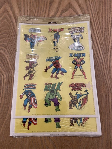 Vintage SEALED 1983 Hallmark Marvel Comics Superhero X-Men Stickers x4 Sheets 🔥