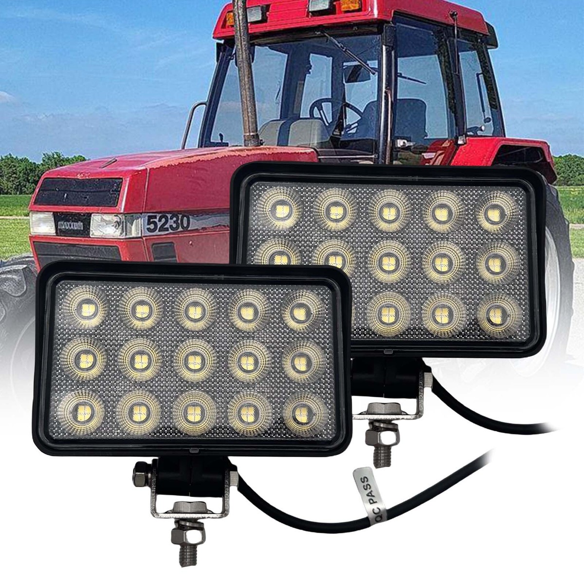 LED Front/Rear Cab Fender Work Lights For Case IH Maxxum 5120,5130