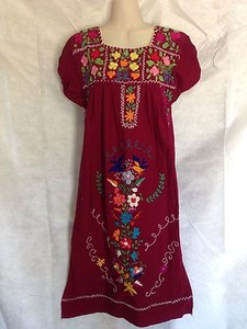 maroon mexican dress