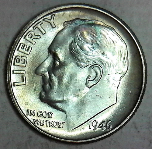 BU 1946  Roosevelt dime Great type set  piece FREE shipping inside the USA #2