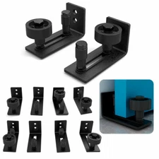 8 in 1 Adjustable Floor Guide Wall Mount Roller Wheel for Sliding Barn Door Kit