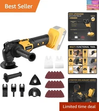 Versatile 23 PCS Cordless Oscillating Tool with Quick-Change Blades & LED Light