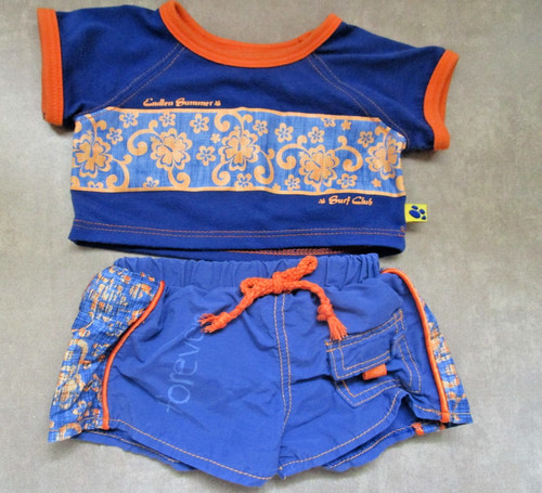 Vintage Build a Bear Original Clothes Endless Summer Outfit Trunks and Top- VGC
