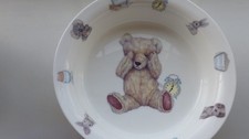 new lovely baby boys bowl teddy time by roy kirkham  bone china 