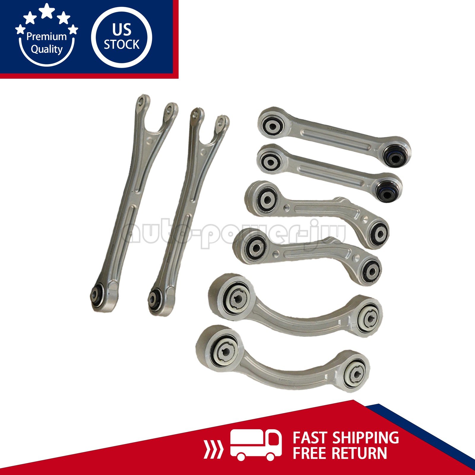 8PCS Rear Suspension Control Arm Set For Maserati Ghibli Quattroporte 14-16 US