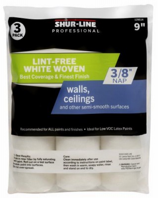 Woven Paint Roller Covers, 9 x 3/8 In. Nap, 3-Pk. - SLW938-3PK - Bild 1 von 1