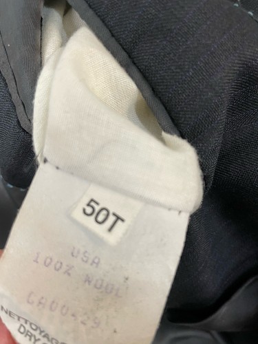 PETER MILLAR Made in Canada Charcoal Subtle Shadow Stripe Wool Suit Size 50 T - Picture 7 of 12