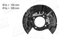 AIC Spritzblech Bremsscheibe 70740 FüR Toyota Hilux 7 Pick Up 4WD KUN25 KUN15_