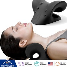 TMJ Pain Relief Neck Stretcher - Portable Chiropractic Pillow for Home Use