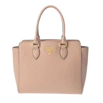 PRADA 2WAY bag 1BA113 Safiano leather/calf beige/Gold Metal Women Handbag