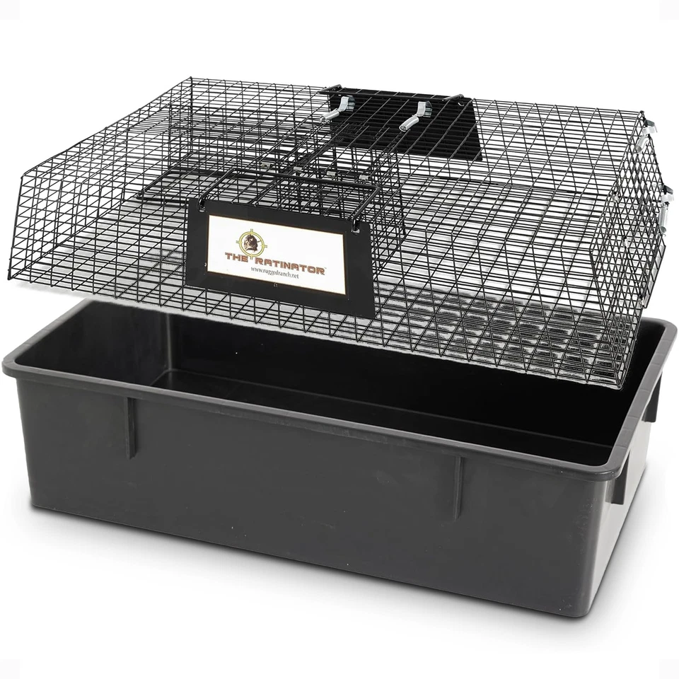 Rugged Ranch RATTR Ratinator Live Rat Multi-Catch Animal Metal 2 Door Trap Cage