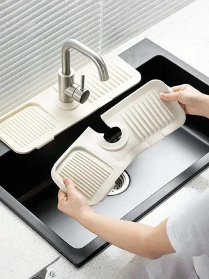 Silicone Kitchen Faucet Absorbent Mat Sink Splash Guard Catcher Faucet Drain Pad