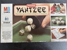 MB Yahtzee Vintage 1982 W&uuml;rfelspiel mit klassischer Anzeigetafel komplett in Box