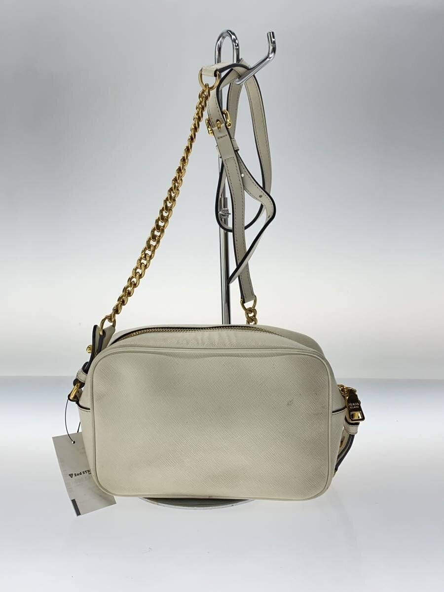 PRADA Shoulder Bag Leather WHT 1BH149 thumbnail 3