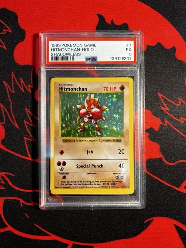 Hitmonchan (Shadowless) graded PSA 5 for sale on eBay