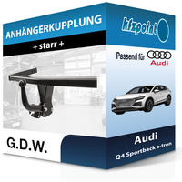 G.D.W. AnhäNgekupplung Starr Passend für Audi Q4 Sportback E-Tron 05.2021-Jetzt