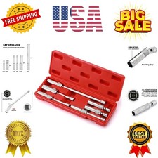 6pcs 38-inch Drive Magnetic Swivel Spark Plug Socket Set Include 916-inch...