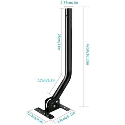 Adjustable Outdoor TV Antenna Satellite Dish J Pole Mount Base Tripod Universal