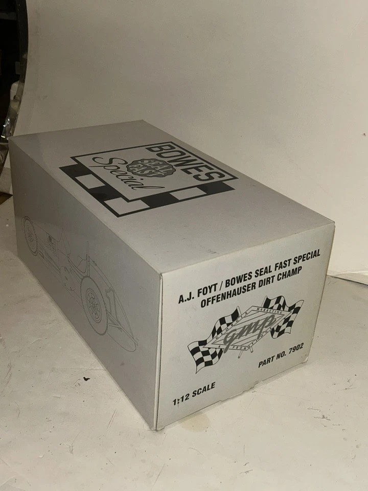 Vintage A.J. Foyt 1962 GMP Bowes Seal Fast Special Offenhauser Dirt Champ 1/12 - Image 4 of 4