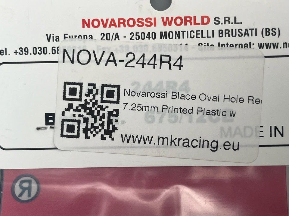 Novarossi Black Oval Hole Reducer Nr. 4 7.25mm Printed Plastic NOVA-244R4 - Bild 2 von 3