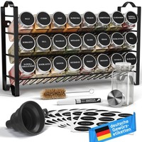 GewüRzregal KÜChe Organizer GewüRzstäNder Aufbewahrung Wandregal 24 GläSer Set