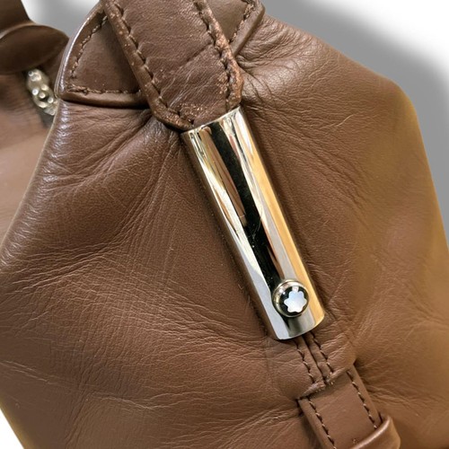 Montblanc Star Charm Shoulder Bag Leather Brown Silver Color From Japan - Foto 22 di 24