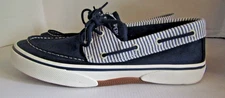 SPERRY STS22095 HALYARD 2-EYE STRIPE NAVY Men’s USA 10.5 Super Clean