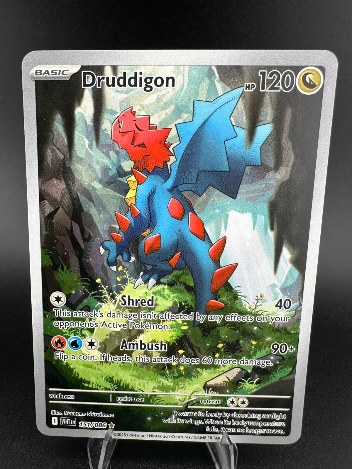 Druddigon 151/086 Sv: White Flare Holo Illustration Rare - NM