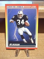 1990 Score Football NFL Bo Jackson Ground Force Raiders Card #330