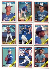 Lot Of (13) 1988 Topps Baseball Cards - Toronto Blue Jays