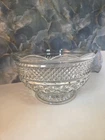 Vintage Anchor Hocking WEXFORD Clear Glass 10” Footed Fruit Bowl