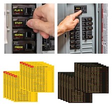 10 Sheets of Labels Electrical Panel Stickers Fuse Box Stickers