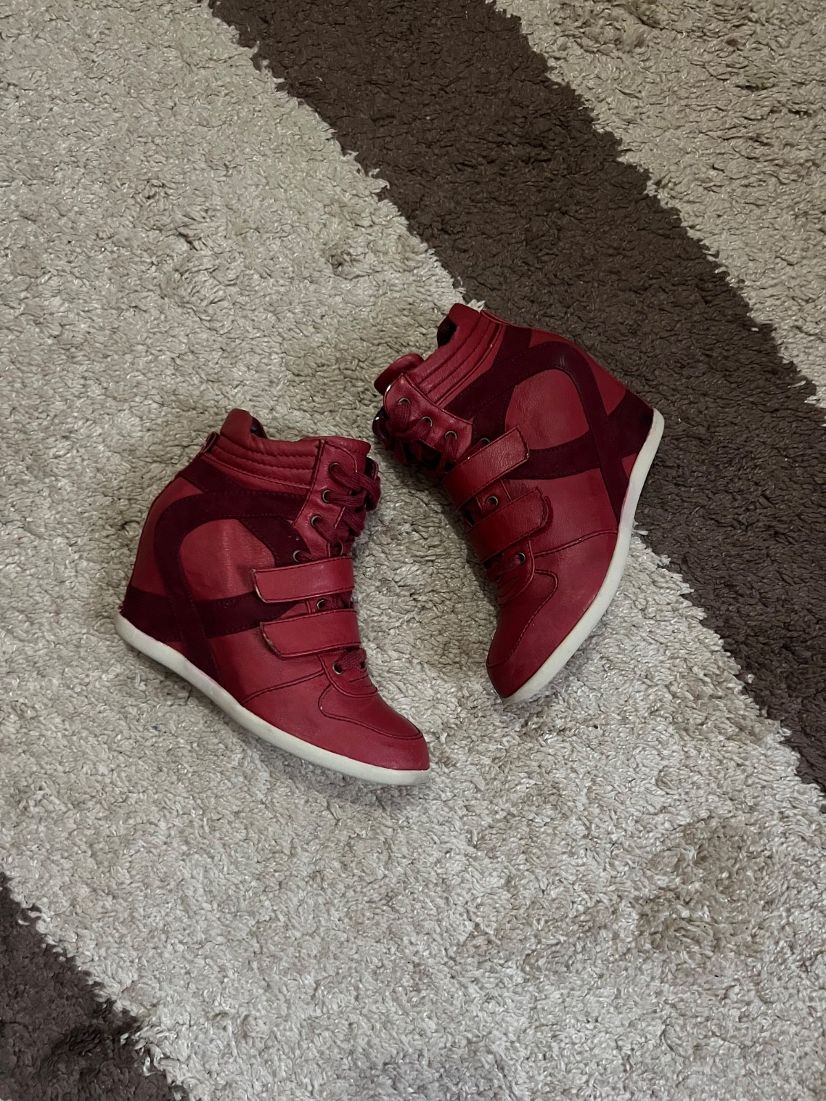 Vintage Y2K Women's Isabel Marant Style Wedge High Top Sneakers Size 38