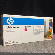 Genuine HP Q6003A 124A Magenta Toner Cartridge OEM New Sealed Box 1600 2600