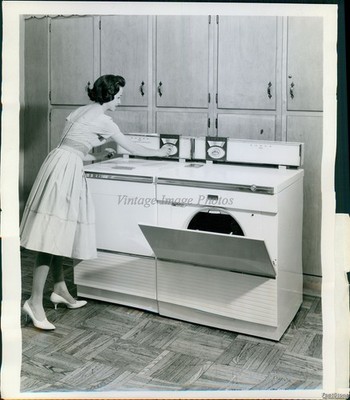 1960 Automatic Washer Gas Electric Dryer Norge Laundry Household Wirephoto 8x10