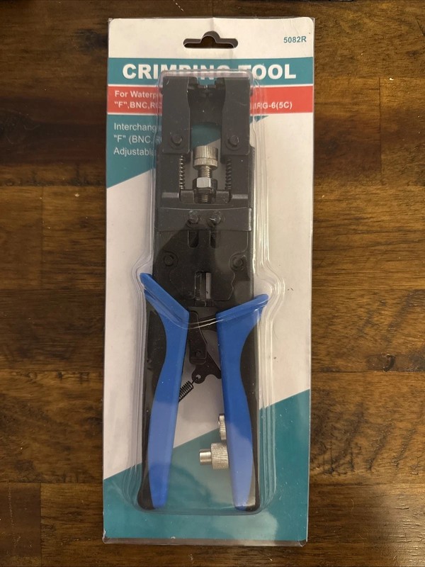 Coax Compression Crimping Tool for RCA BNC F-Connectors RG59 RG6 Coaxial Cable