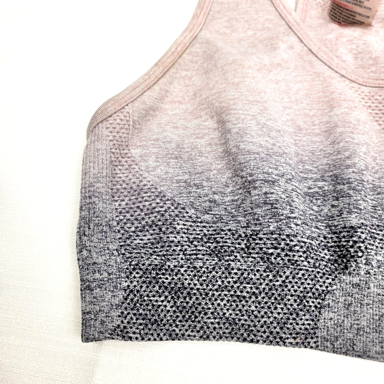 gymshark ombre gray racer back scoop neck tank-bra