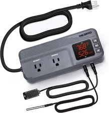 Temperature and Humidity Controller ITC-608T Pre-Wired Dual Stage Thermostat 120