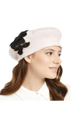 August Hats Applique Melton Beret One Size for sale online  display picture 2