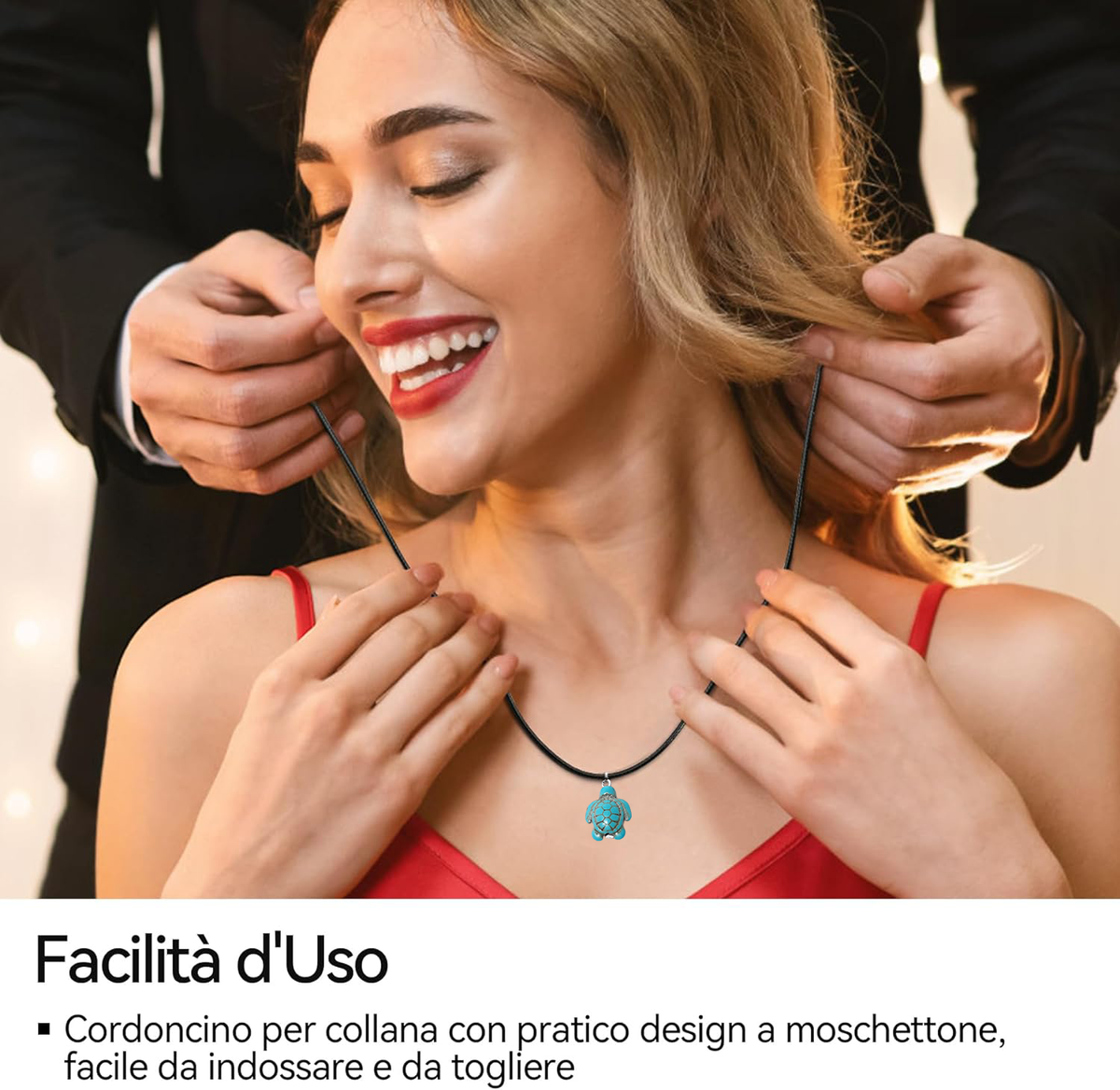 Collana Con Ciondolo Tartaruga Marina E Fiore Di Ibisco - Gioiello In Acciaio Inossidabile Per Donne - Tema Spiaggia Ed Estate - Catena Regolabile 19.7+2 Pollici