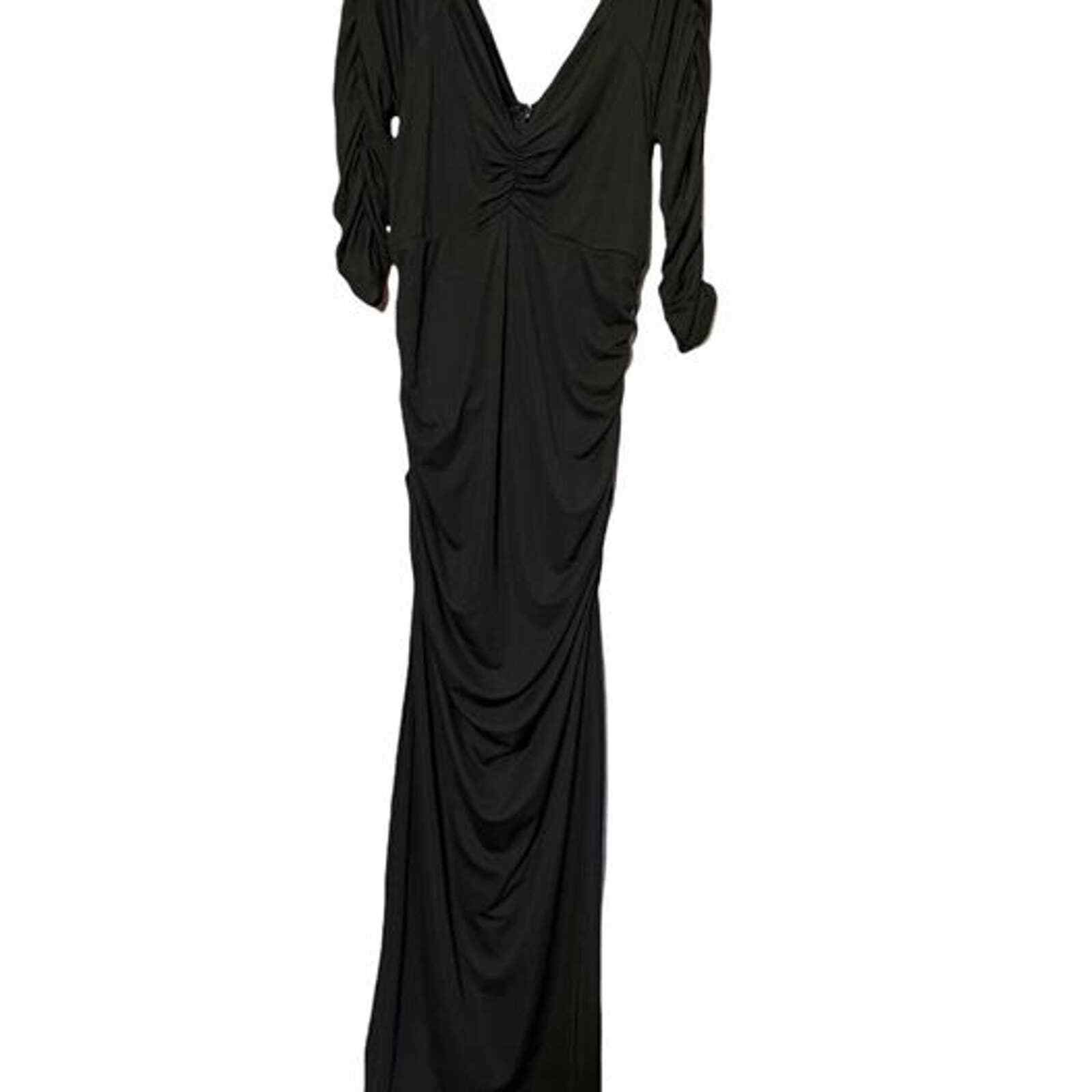 NWT Torrid Long Black Ball Gown Sz 0/L/12 image 5