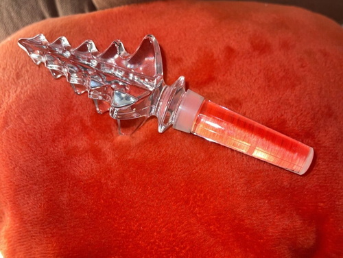 Wine Bottle Stopper Clear Evergreen Christmas Tree Decanter Barware Liquor Glass - Picture 3 of 3