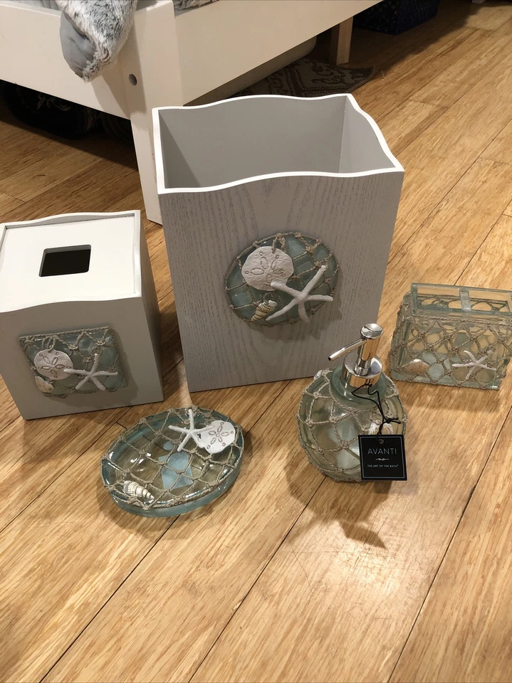 ✨Rare Avanti Linens Seaglass Collection Whole Set ~ 5 Piece - Image 2 of 4