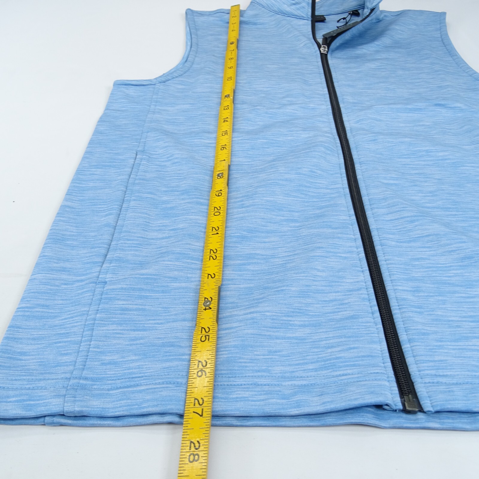 New Dunning Golf Men’s Wind Pro Vest Sz M Fleece Lined Light Blue Heron