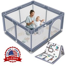 Parque infantil para beb s con tapete de 47 47 pulgadas, parque infantil para