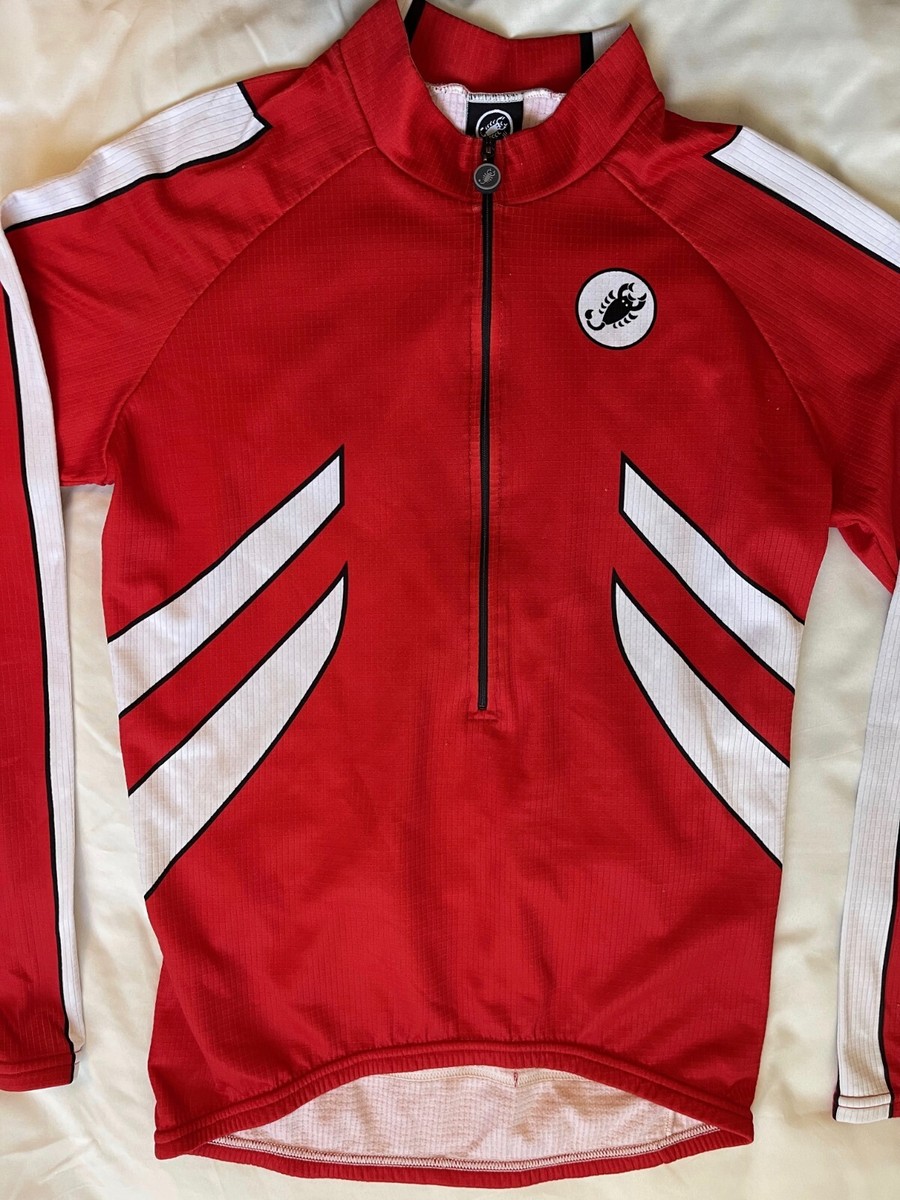 CASTELLI, RED LONG SLEEVE CYCLE RIB JERSEY, MEN'S M, EUC | eBay